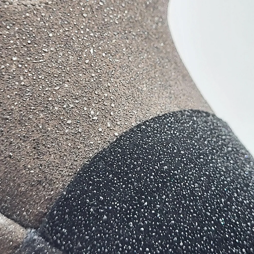 CHANEL CC Logo Cap Toe Suede Platform Ankle Boots Two Tone Booties Gray 40 - Picture 7 of 15